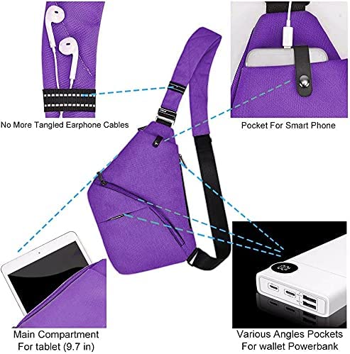 OSOCE Anti-Theft Waterproof Shoulder Backpack Sling Chest Crossbody Bag Cover Pack Rucksack Bicycle Sport - Image 2